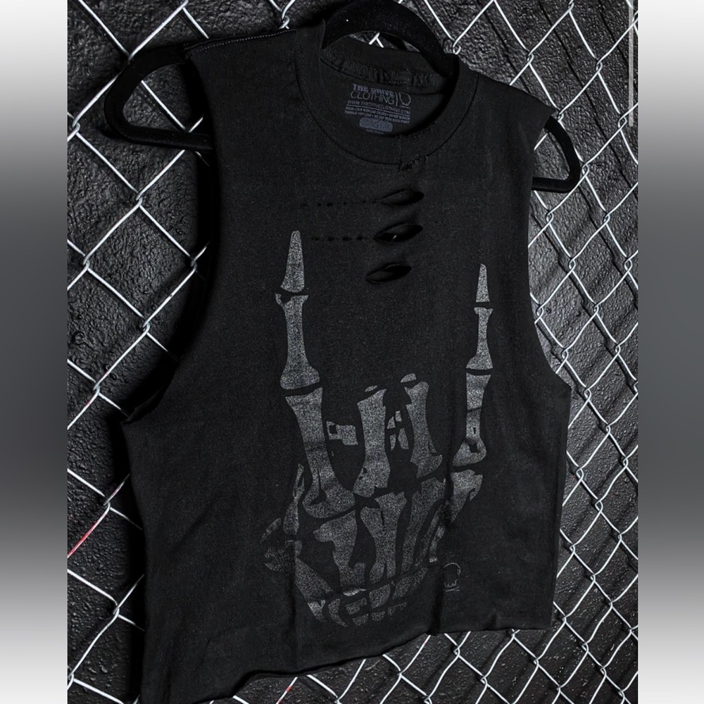 NTW ‘Do Epic Shit’ grunge cutoff crop tank, small